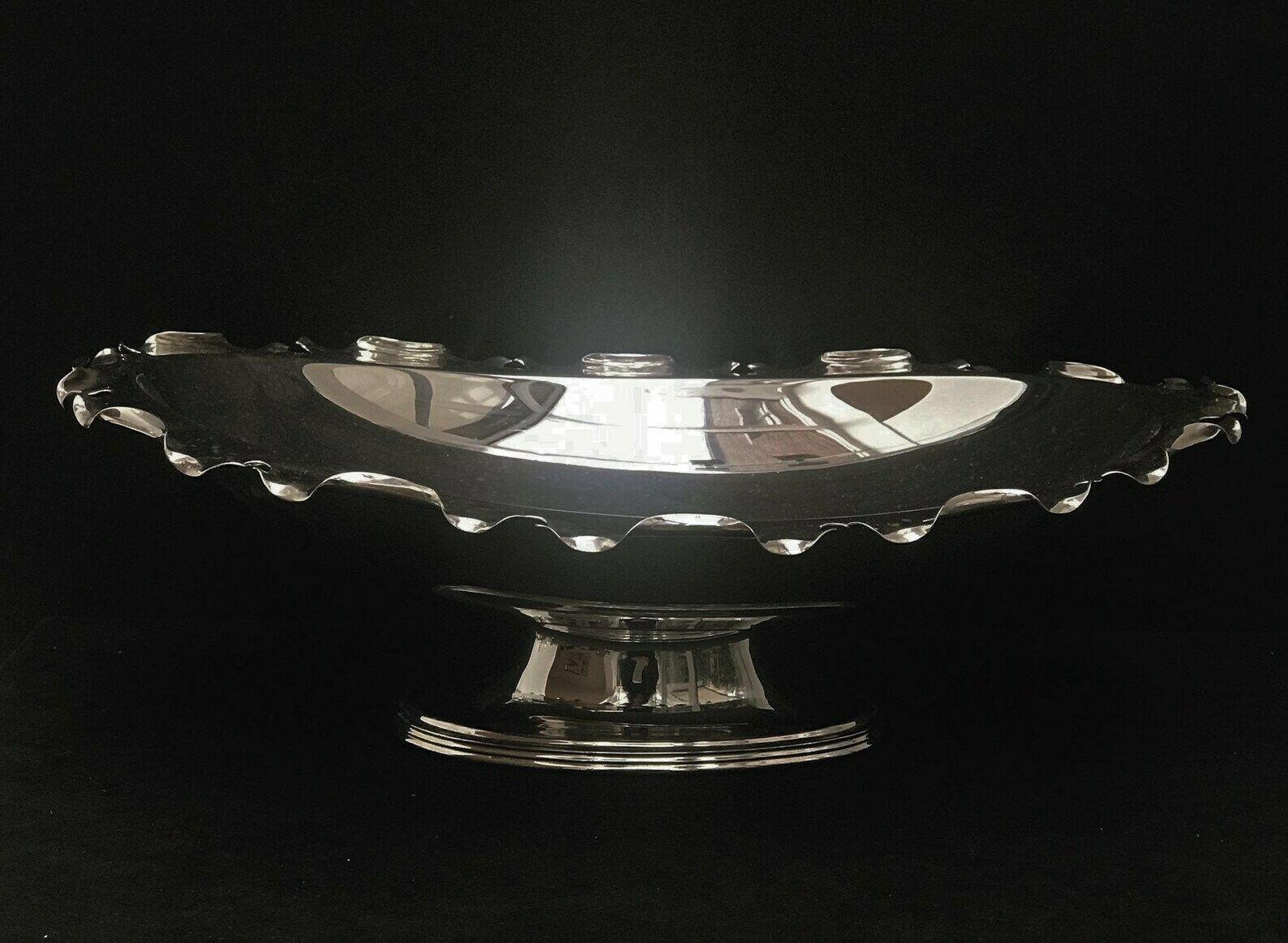 Victorian Fruits Dish Centerpiece Decor Table William Hutton & Sons Silver Plated Metal Antique English