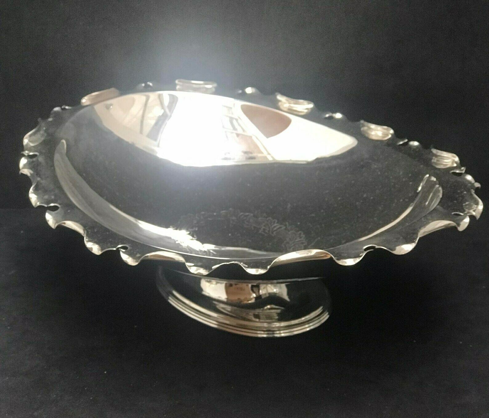 Victorian Fruits Dish Centerpiece Decor Table William Hutton & Sons Silver Plated Metal Antique English photo 368.0