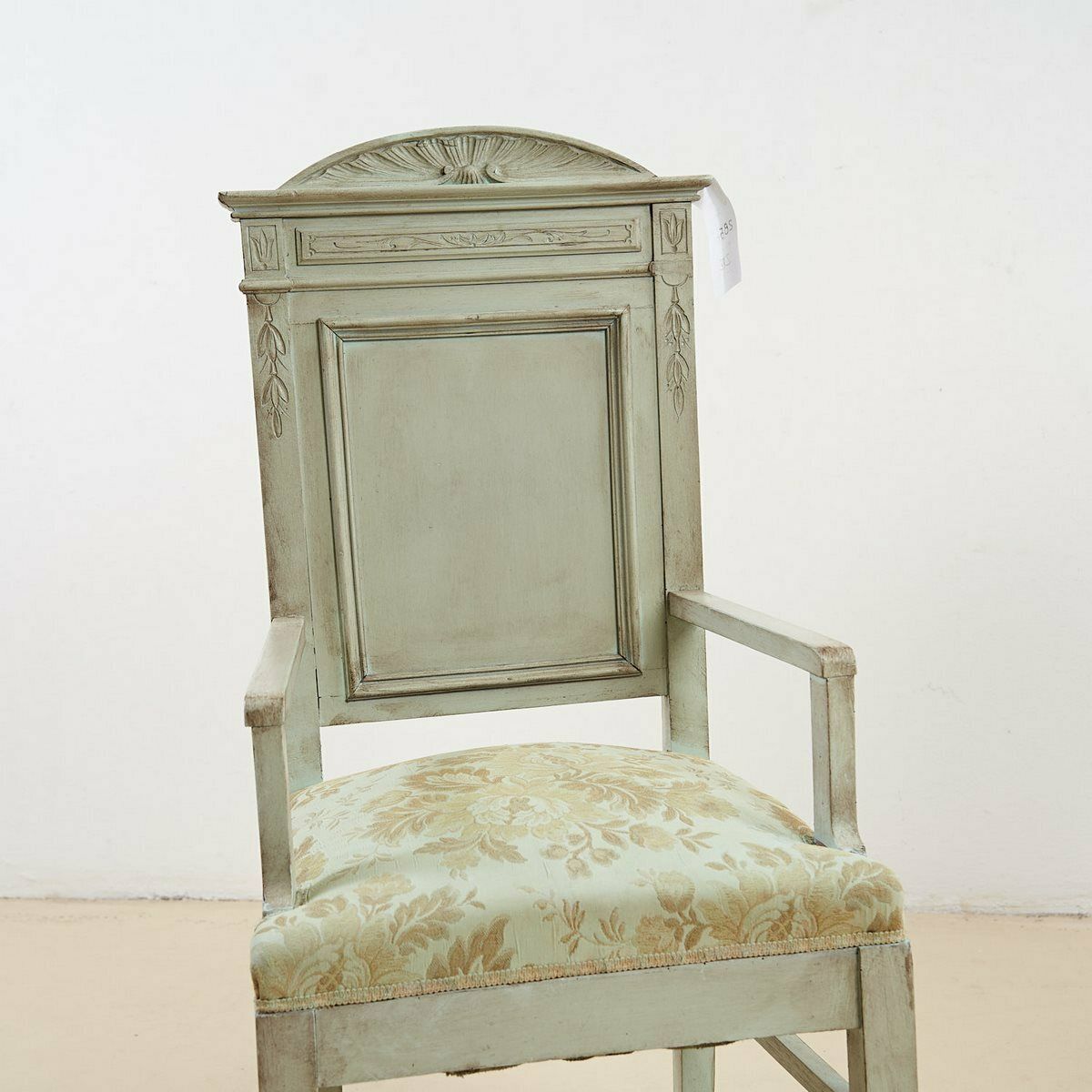 Pair Of Vintage Chairs In Mint Green And Brownish Shades photo furniture