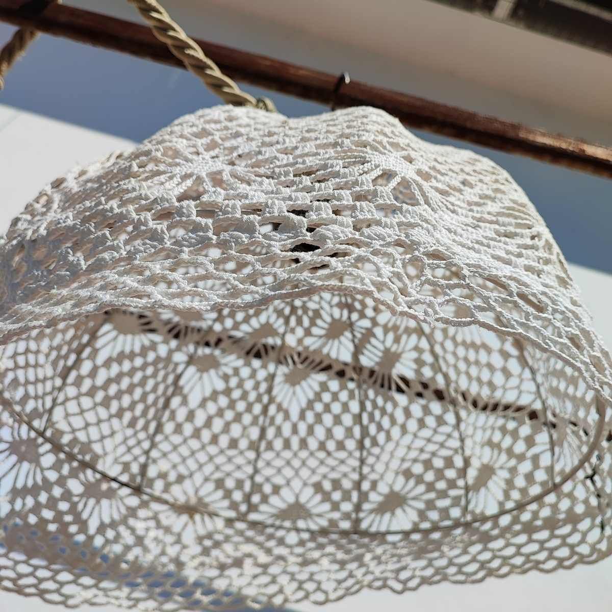 Metal Cage Chandelier And Vintage Embroidery photo 478.0