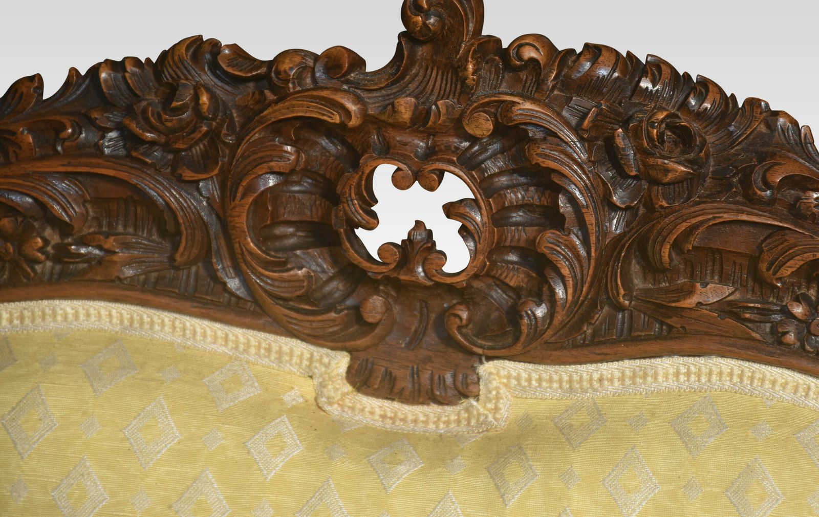 Walnut Framed Two Seater Settee photo Furniture