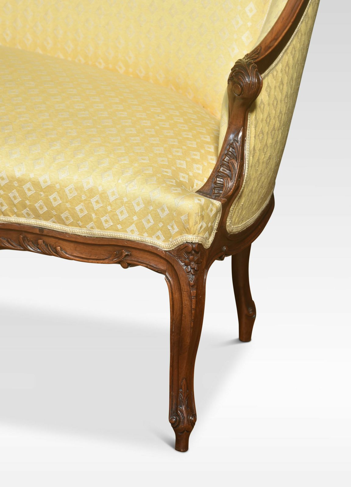 Walnut Framed Two Seater Settee photo 1530.0