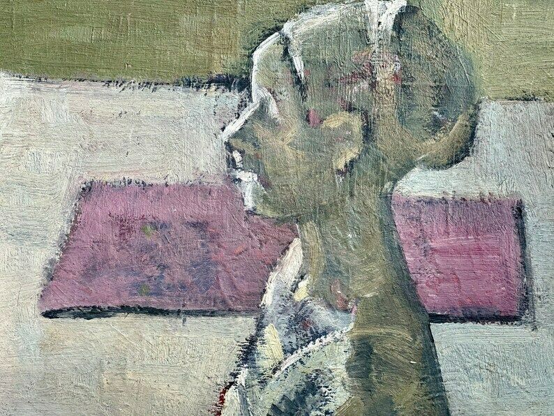 Modern British Oil On Board By Mary Piercy 1938 2012 photo for sale
