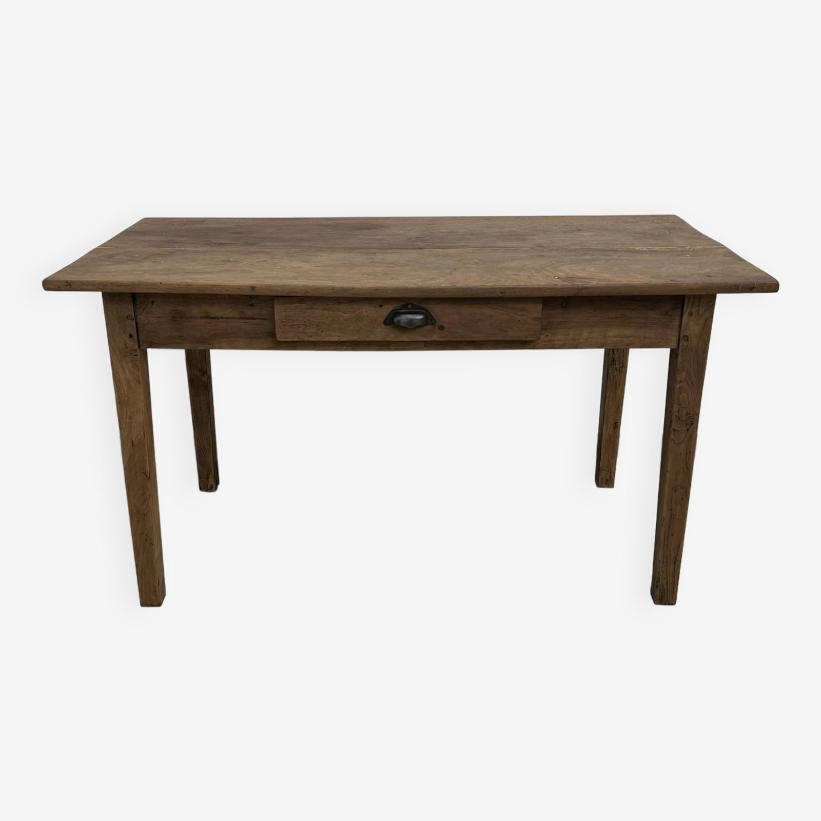Small Walnut Farm Table With Spindle Legs
