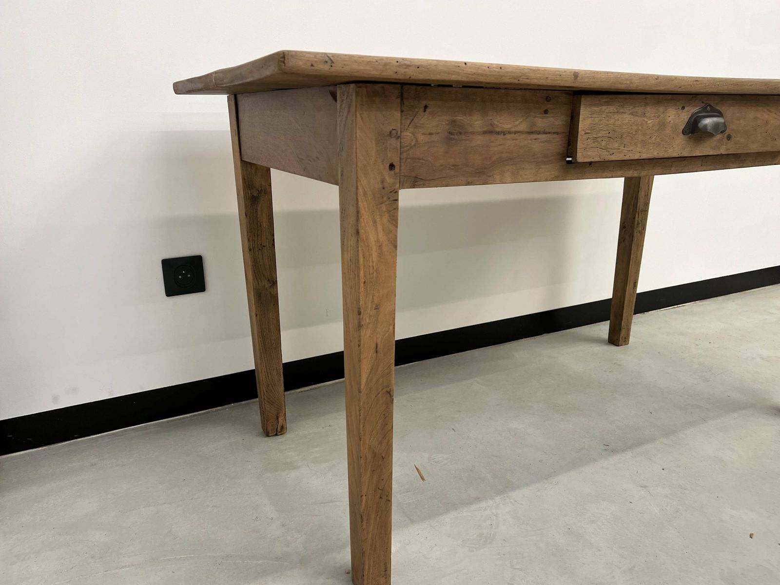Small Walnut Farm Table With Spindle Legs photo 693.0