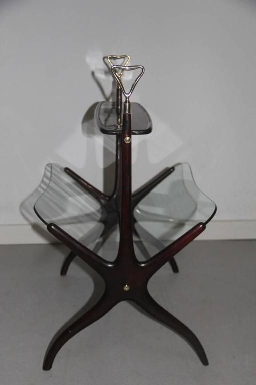 Magazine Rack Cesare Lacca Mid Century Modern Italian Design 1950 Wood Curved photo buy