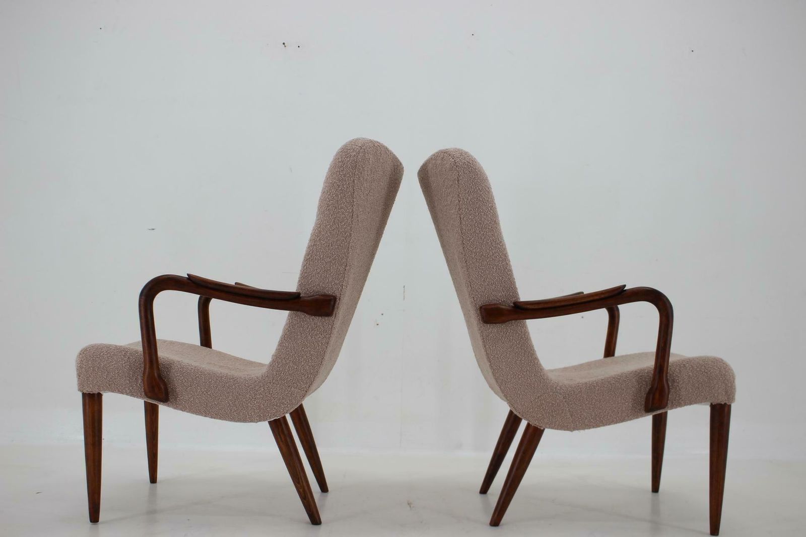 1960s Pair Of Restored Danish Armchairs In Boucle photo vinterior