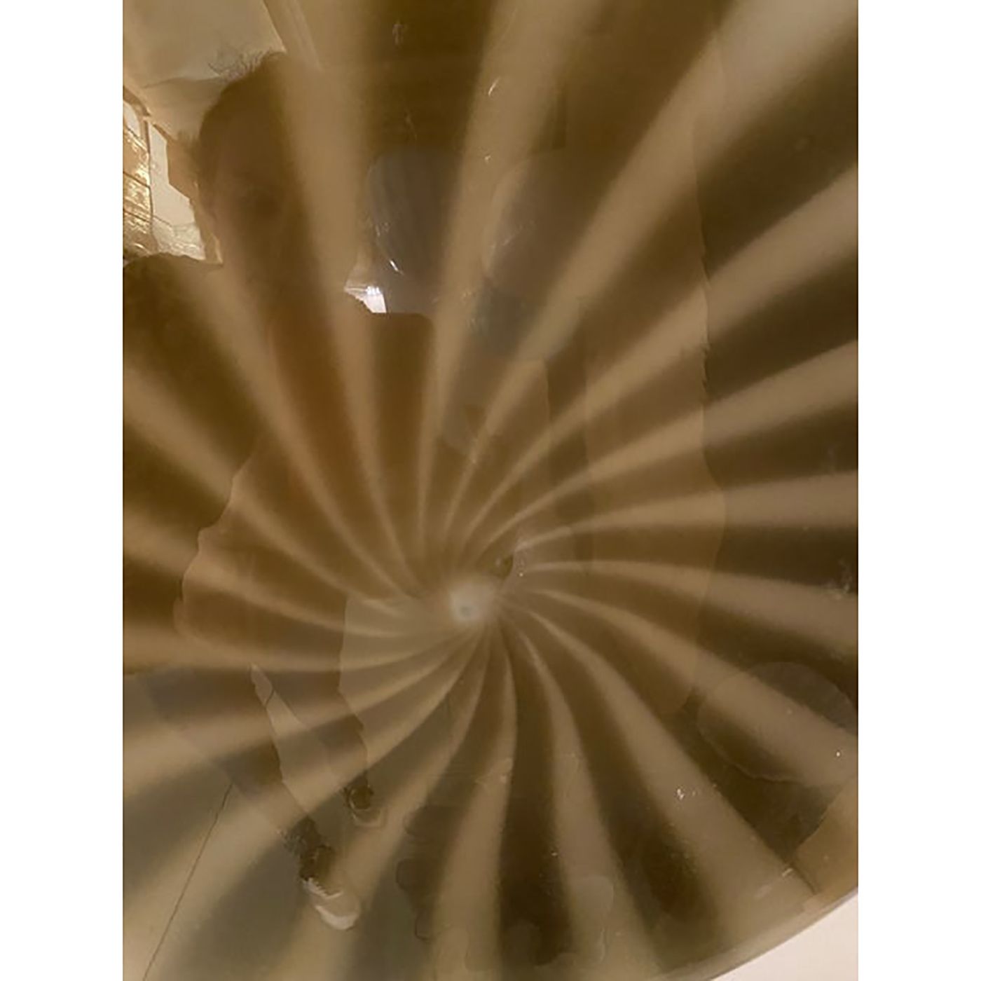 Contemporary Brown Reeds On White Murano Glass Wall Sconce Or Flush Mount photo 1100.0