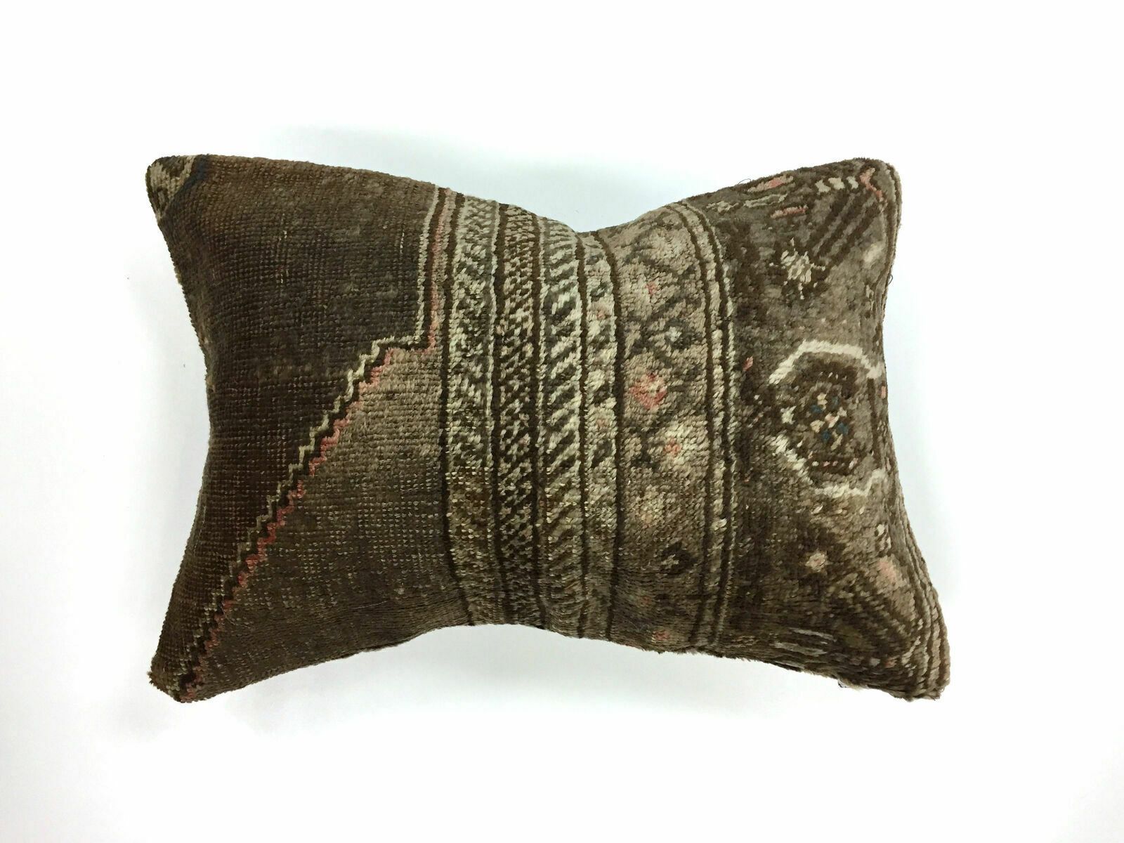 Handmade Carpet Cushion Cover Carpet Pillow 60x40 Cm Turkish Moroccan Distressed