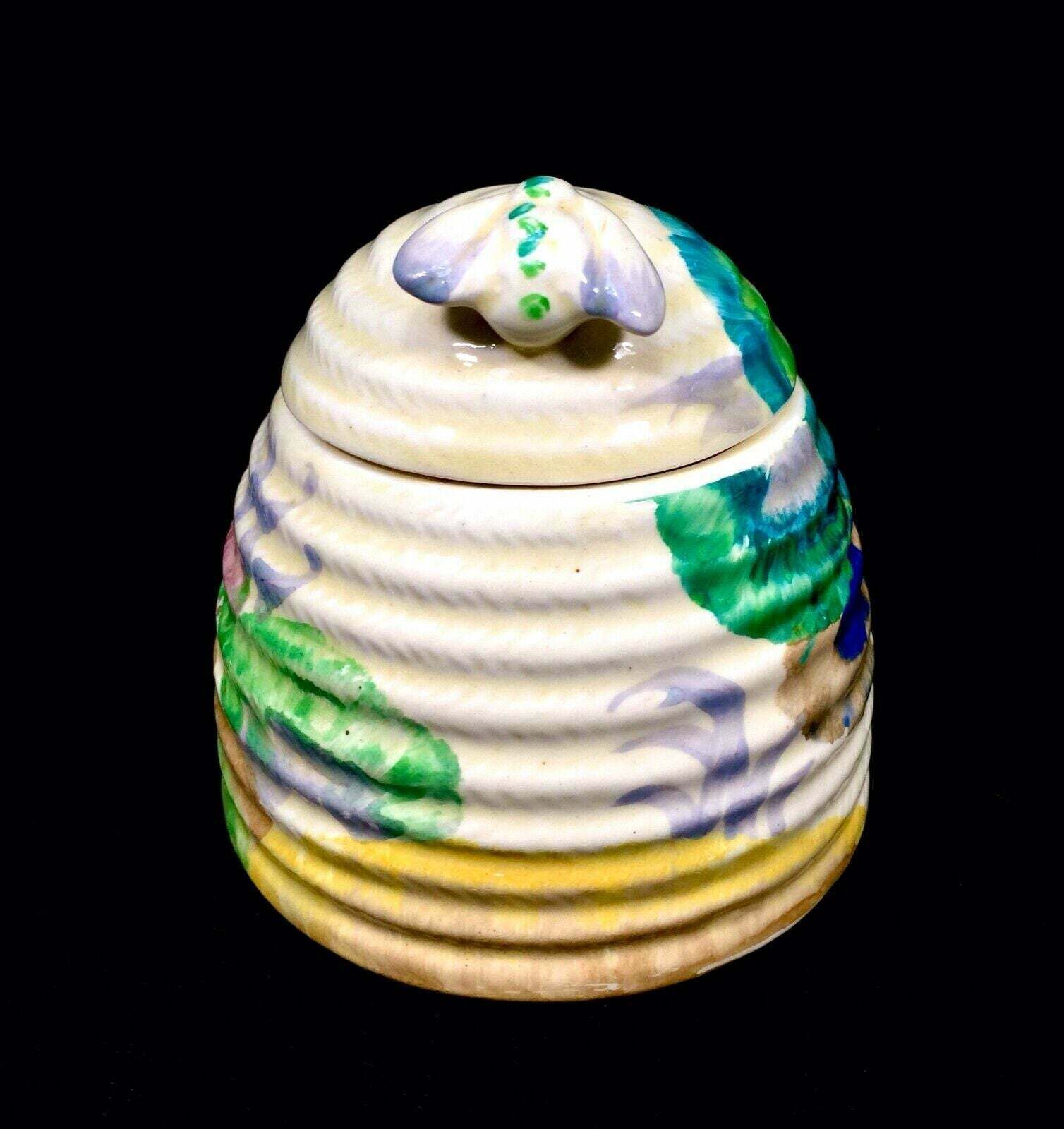 Clarice Cliff Viscaria Large Sized Beehive Honey Pot C.1934 / Art Deco Pottery photo furniture