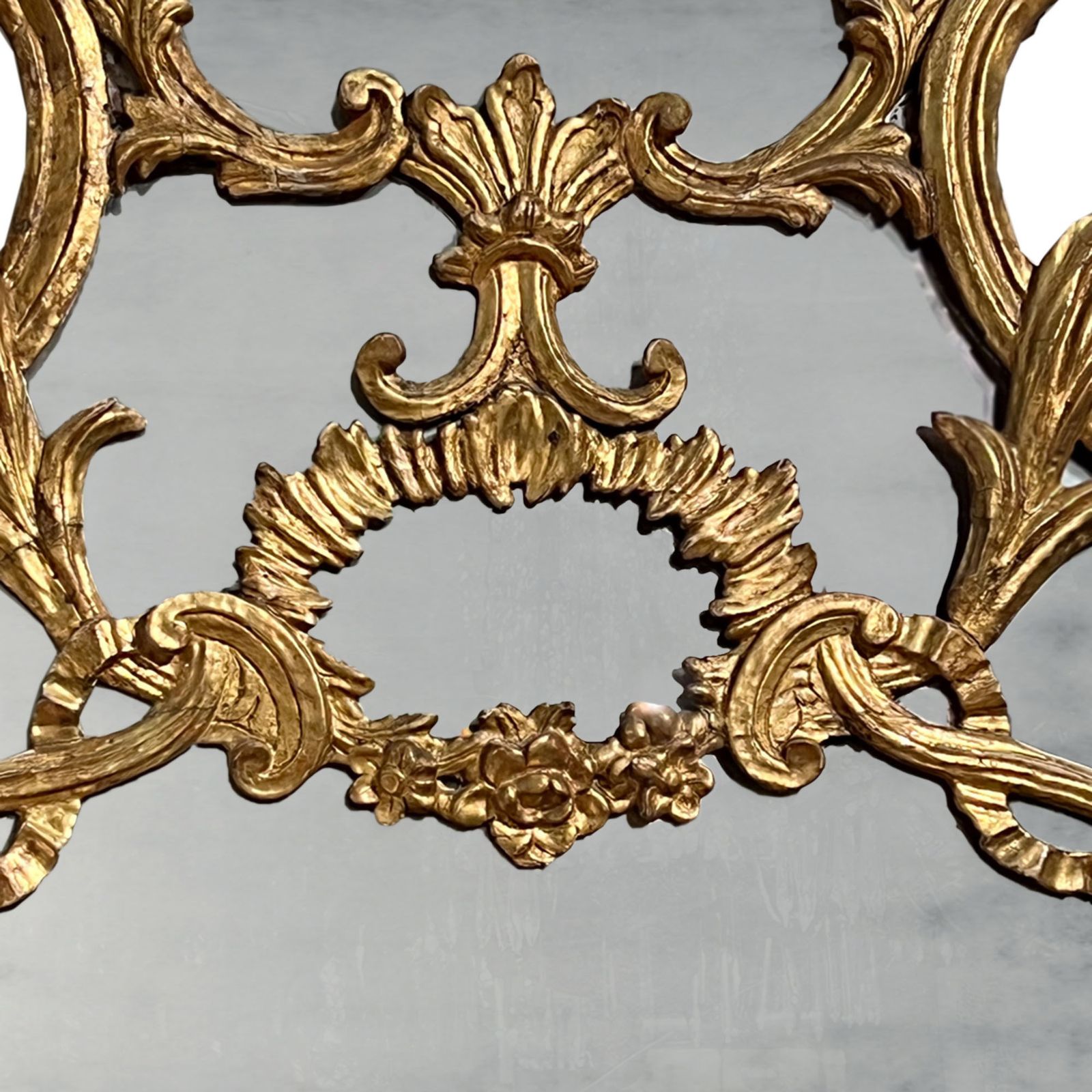 Grand Scale Carved Wood Italian Mid 18th Century Mirror photo 15650.0