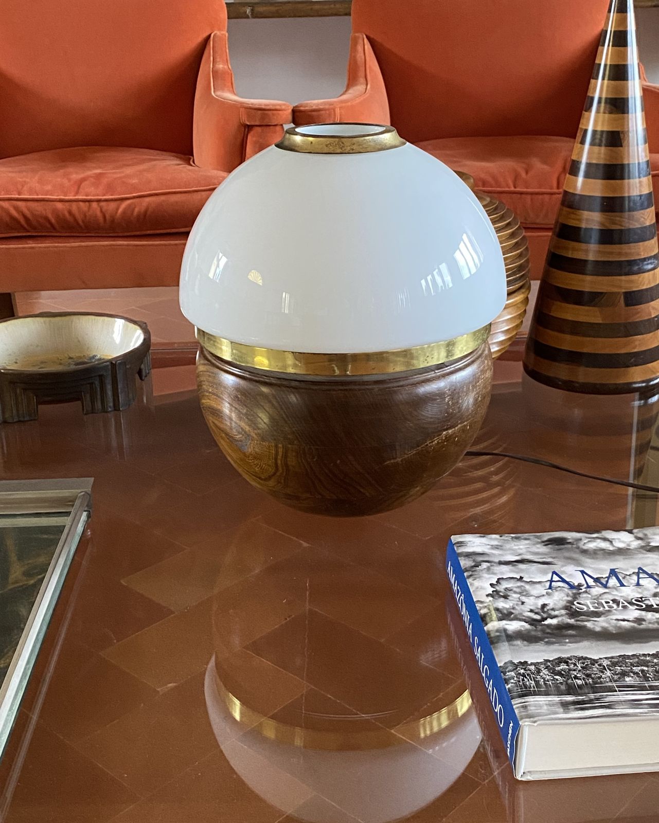 Luigi Caccia Dominioni, Rare Table Lamp, Azucena Italy, 1970s photo for sale