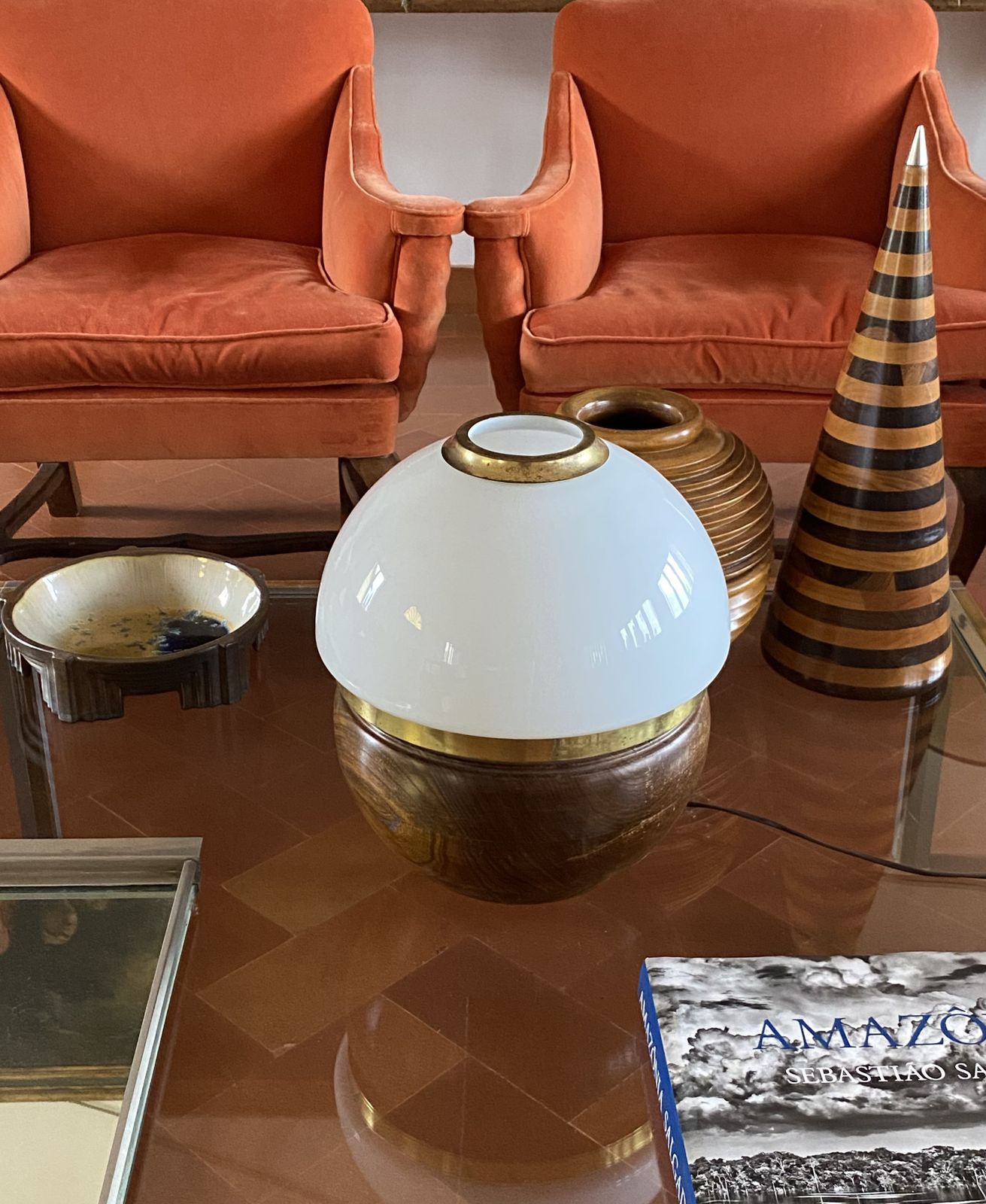 photo furniture Luigi Caccia Dominioni, Rare Table Lamp, Azucena Italy, 1970s