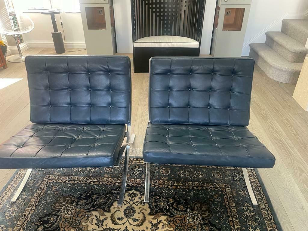 Original Barcelona Chairs And Stool By Mira Van Fee Rohe photo 5000.0