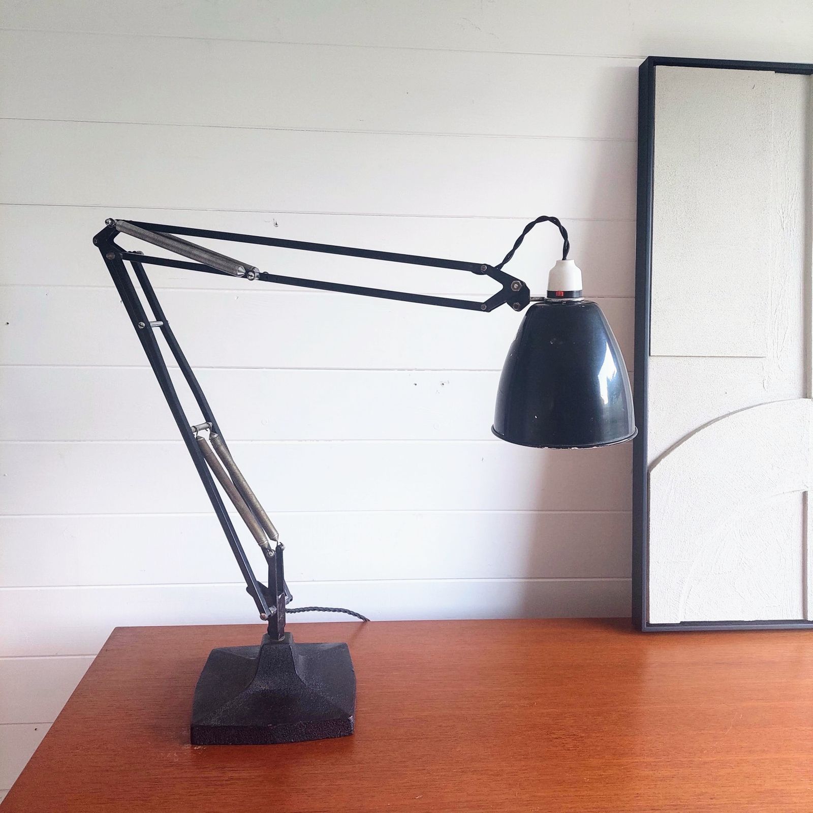 Vtg Mid Century Herbert Terry & Sons  Anglepoise 1209 Table Lamp Desk Lamp, 40s photo vinterior