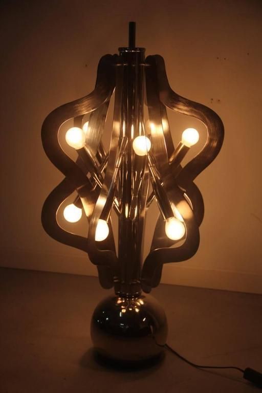 Lamp Floor Sculpture Design 1970s Italian Design Steel photo buy