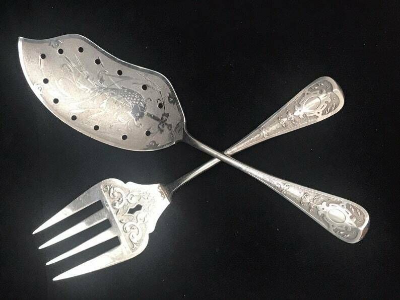 photo furniture Fish Servers Cake Server Antique Wmf N Art Nouveau Silver Plated German Lifter Pie Server Wedding Cake Wedding Gift Romantic 1900s Slicer