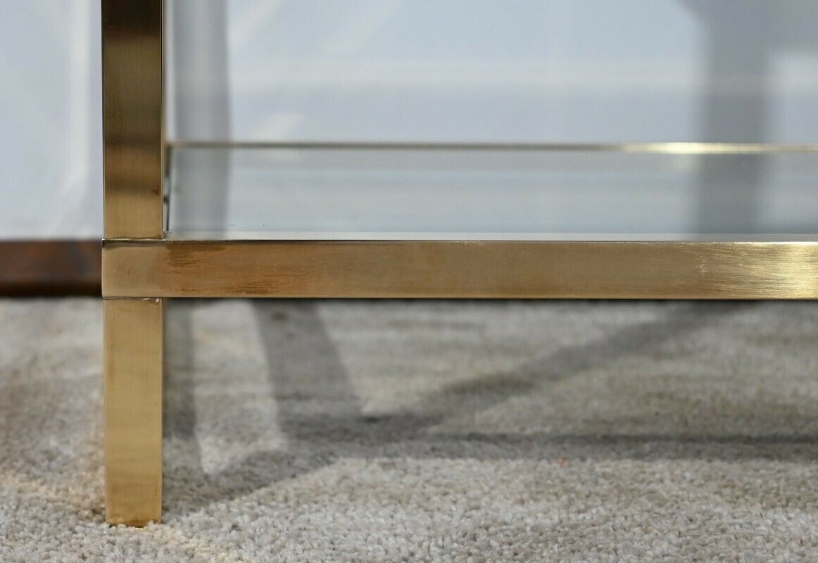 photo vinterior 4 Tier Shelf In Brass And Glass, Vandel Taste – 1970