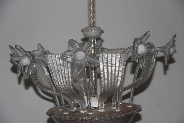 Special And Elegant Chandelier In Murano Glass Barovier Rugiadoso, 1940s photo buy