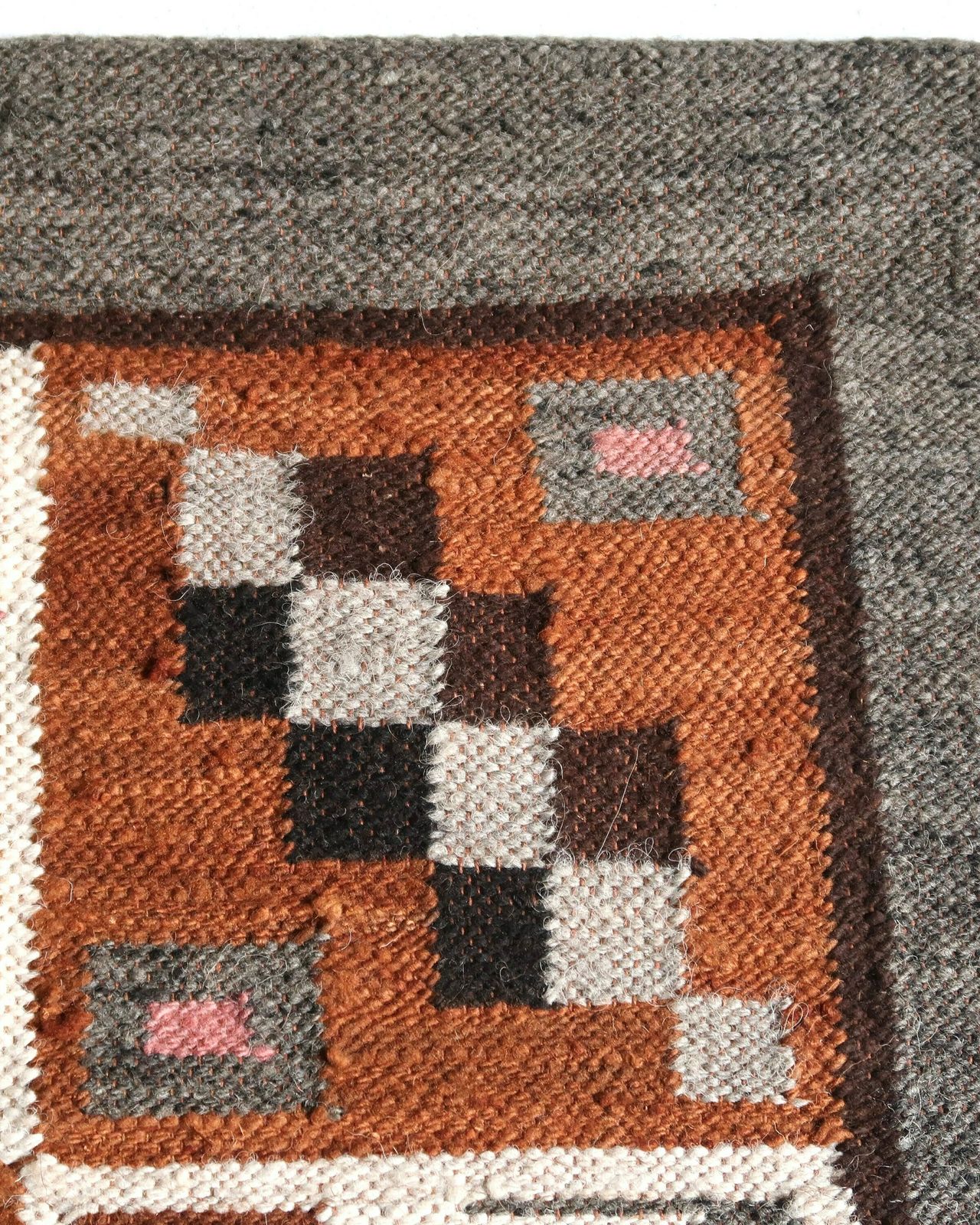 Folk Wall Wool Tapestry With Geometrical Shapes, South America, 1970s / Mexico, Primitive, Tribal, Peruvian, Textile photo for sale