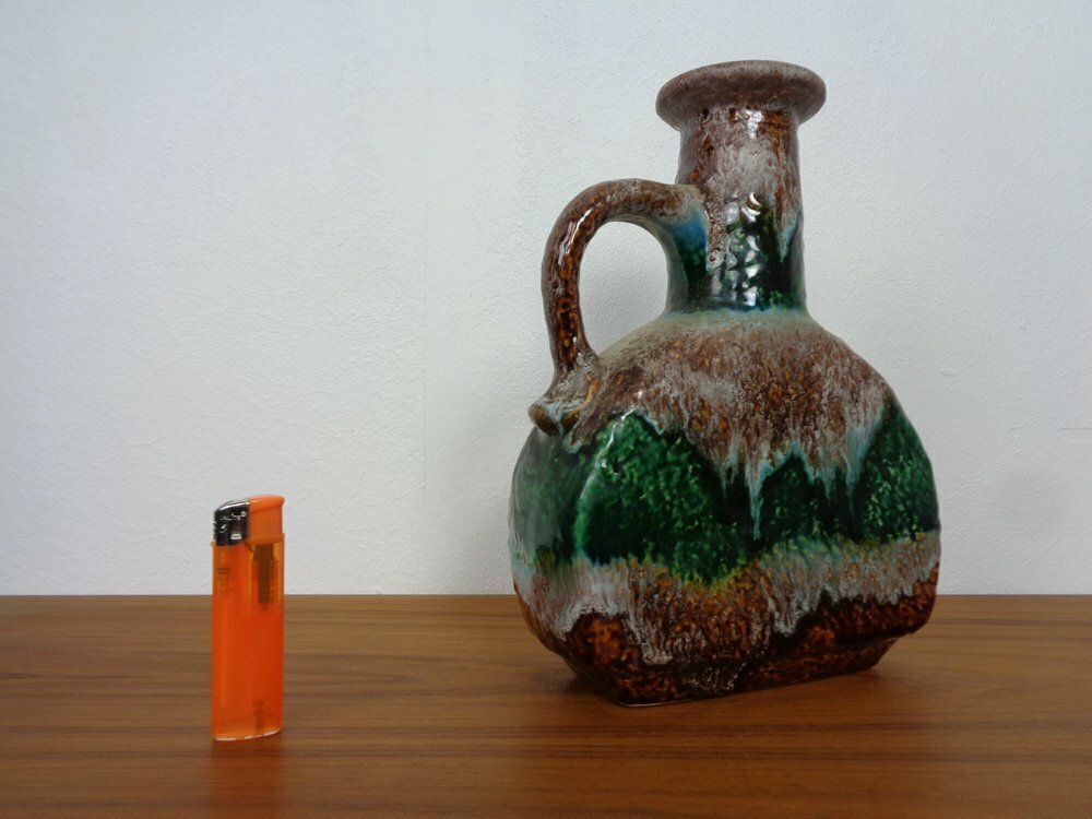 West German Glazed Ceramic Vase 603/25 From Dümler & Breiden, 1970s photo vinterior