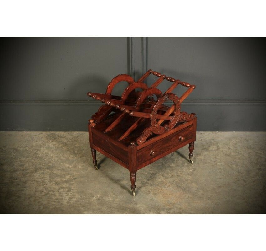 William IV Rosewood Canterbury Magazine Rack photo furniture