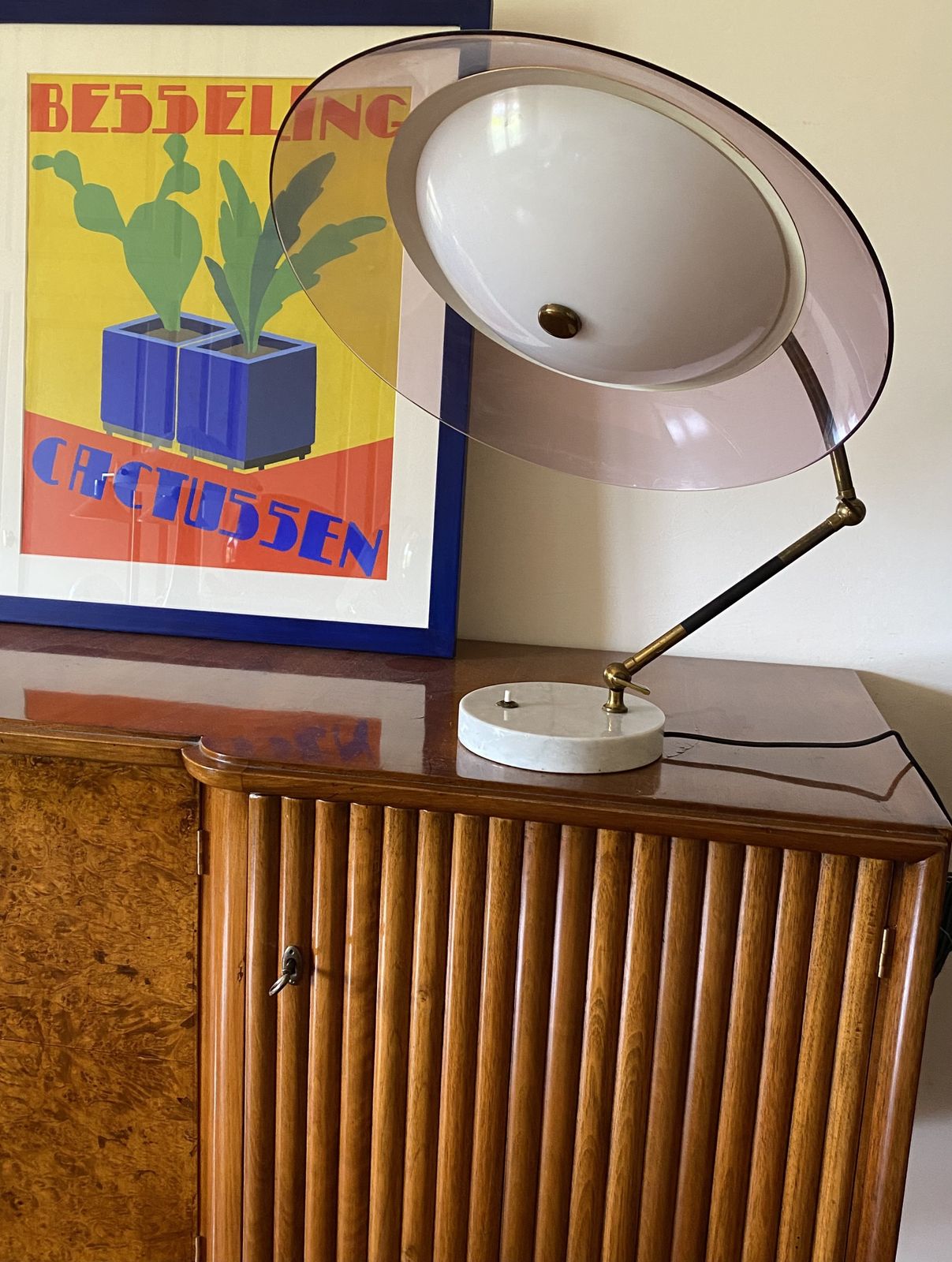 photo for sale Stilux, Mod. Orleans Dome Table Lamp, Stilux Milano Italy, 1955