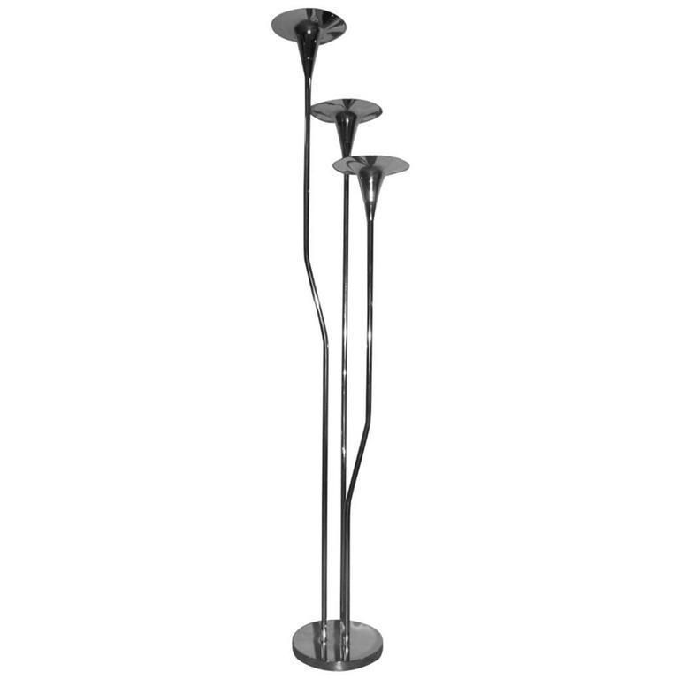 Reggiani Floor Lamp Steel Design Trumpets Italian Design 1970