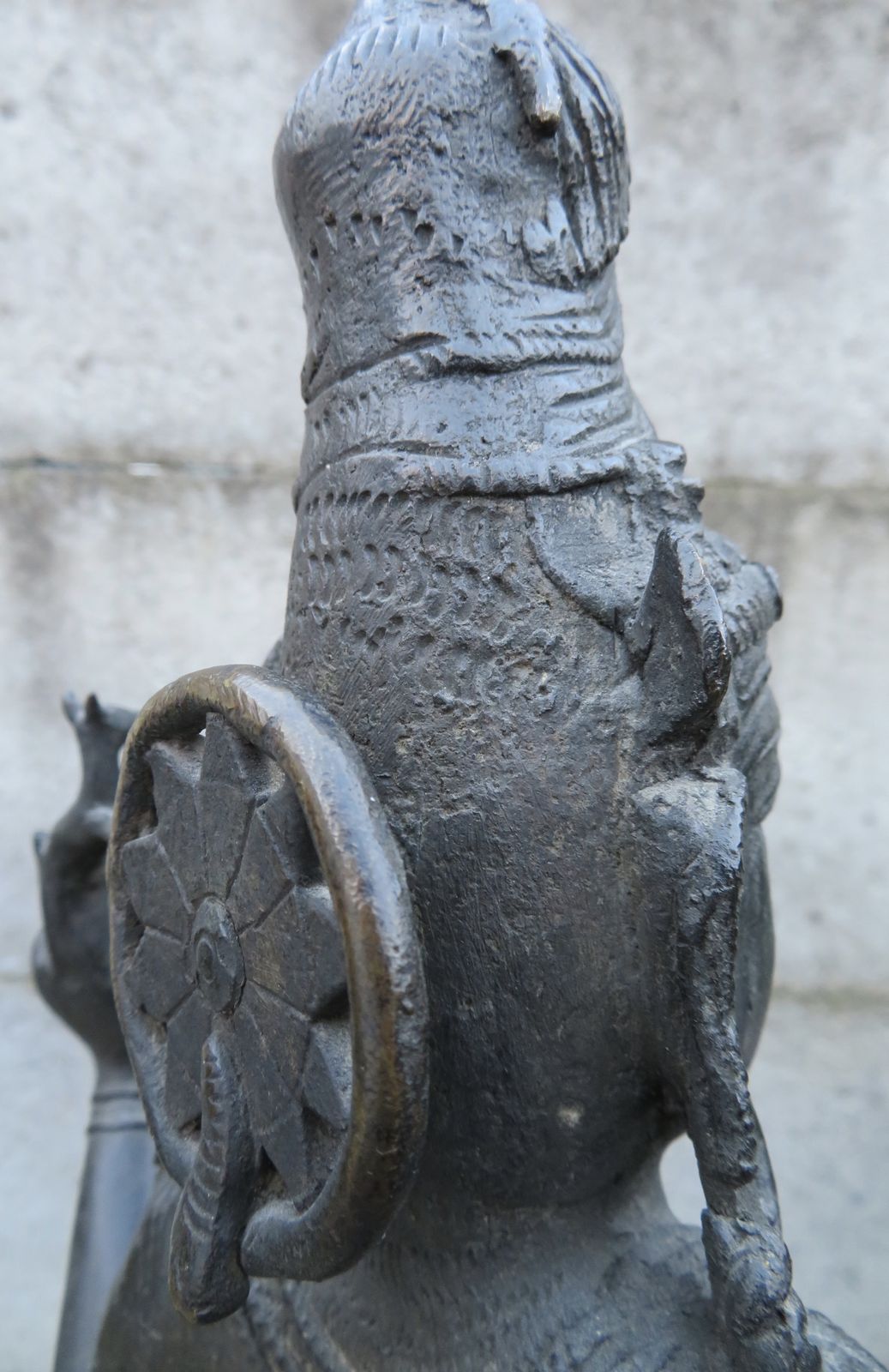 photo vintage Antique South Indian Bronze Sculpture Of Standing Shiva. 18th/19th Century. 55cm High.