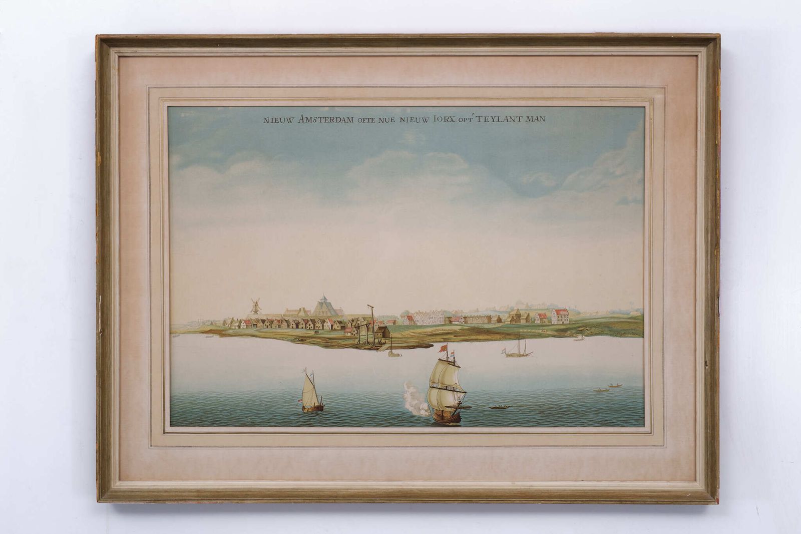 Lithograph View On Nieuw Amsterdam J . Vingboons 1660s