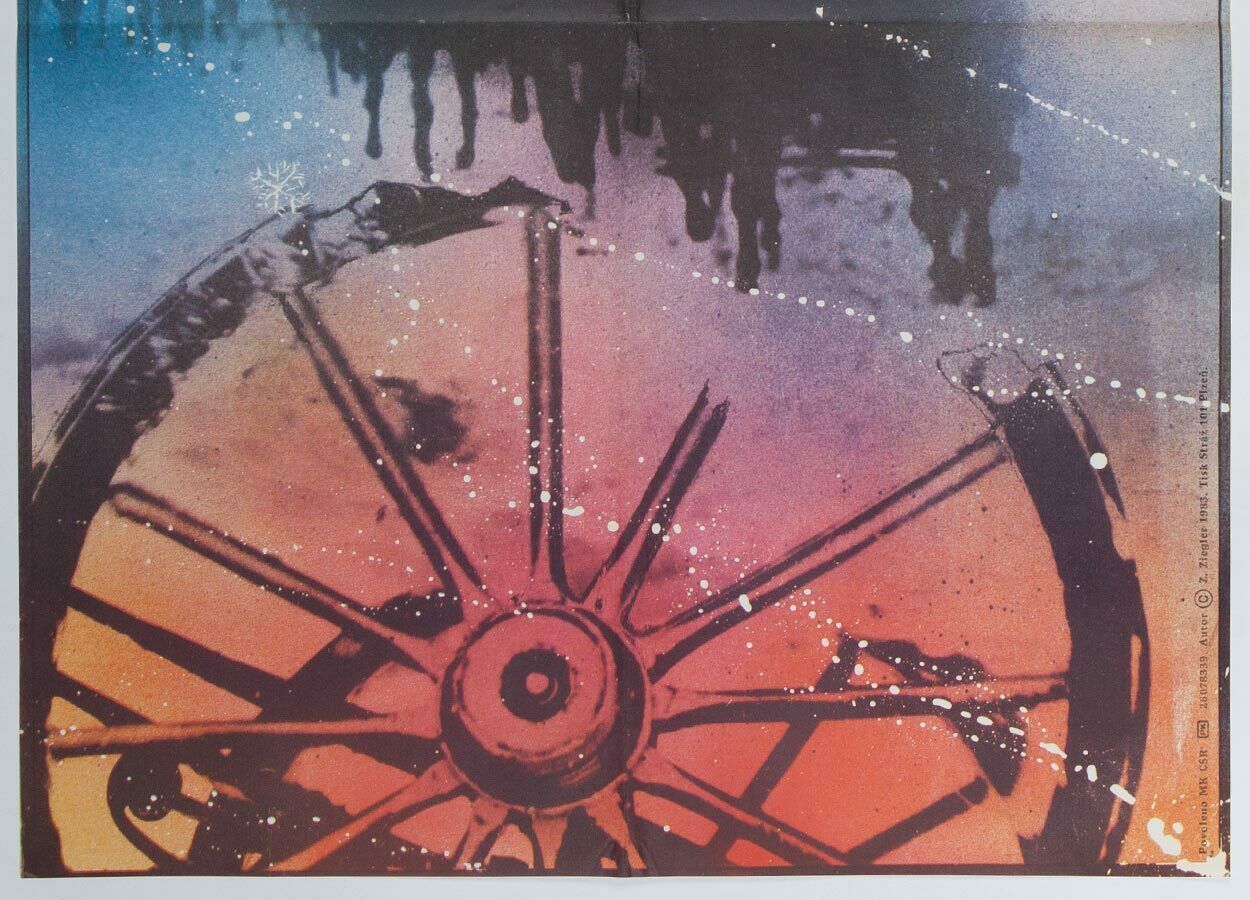 Art Original Film Poster, The Treasure, Zdeněk Ziegler, 1983, Genuine Czech Vintage Print photo