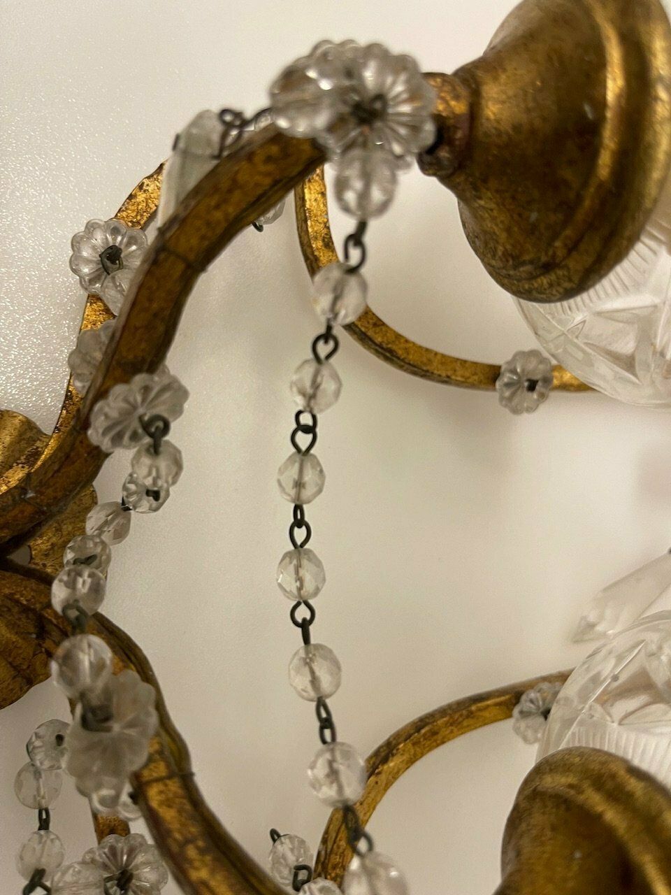 Florentine Gold Gilded Crystal Sconces Set Of 2 photo buy