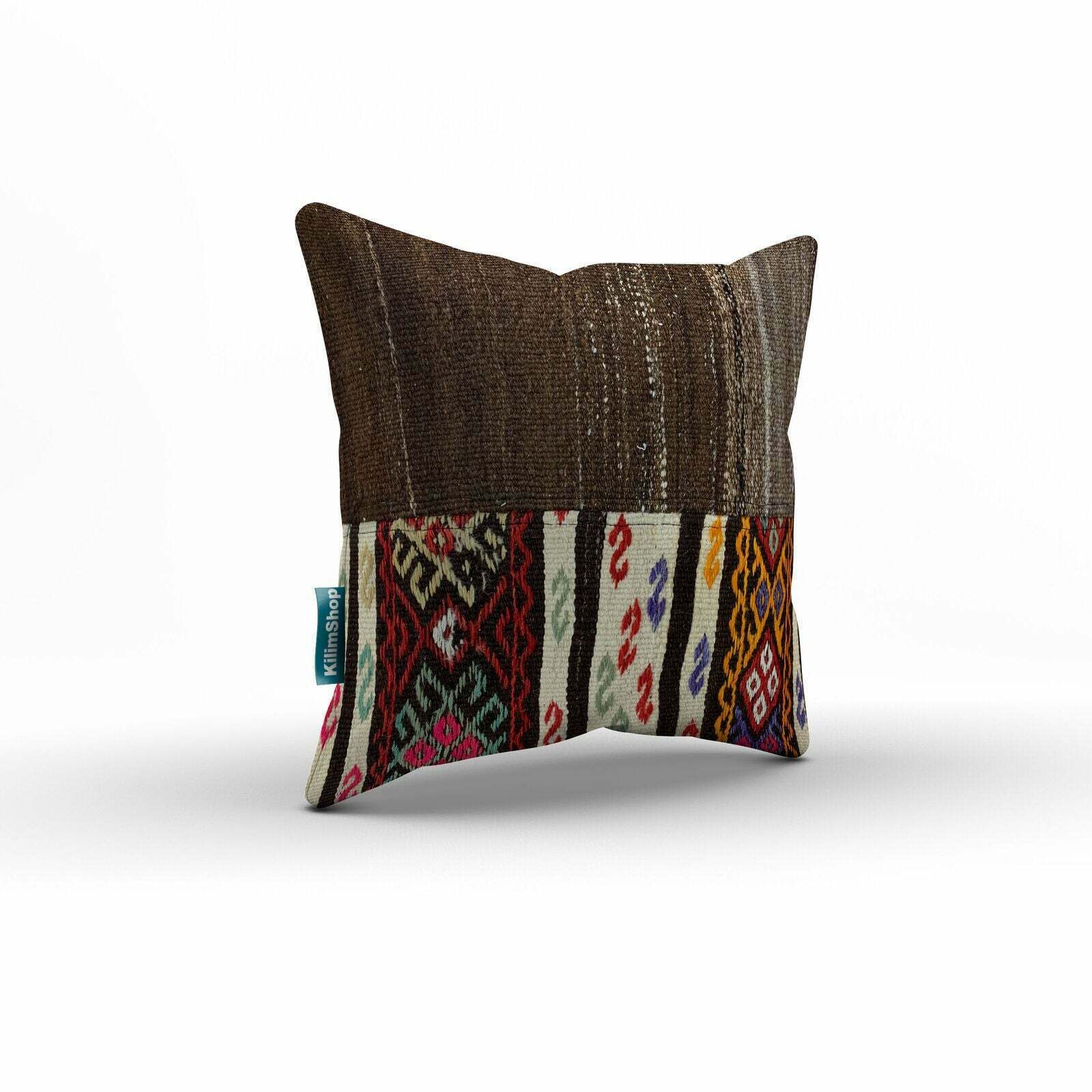 Handmade Kilim Cushion Cover, Kelim Pillow 50x50 Cm Turkish Moroccan photo for sale