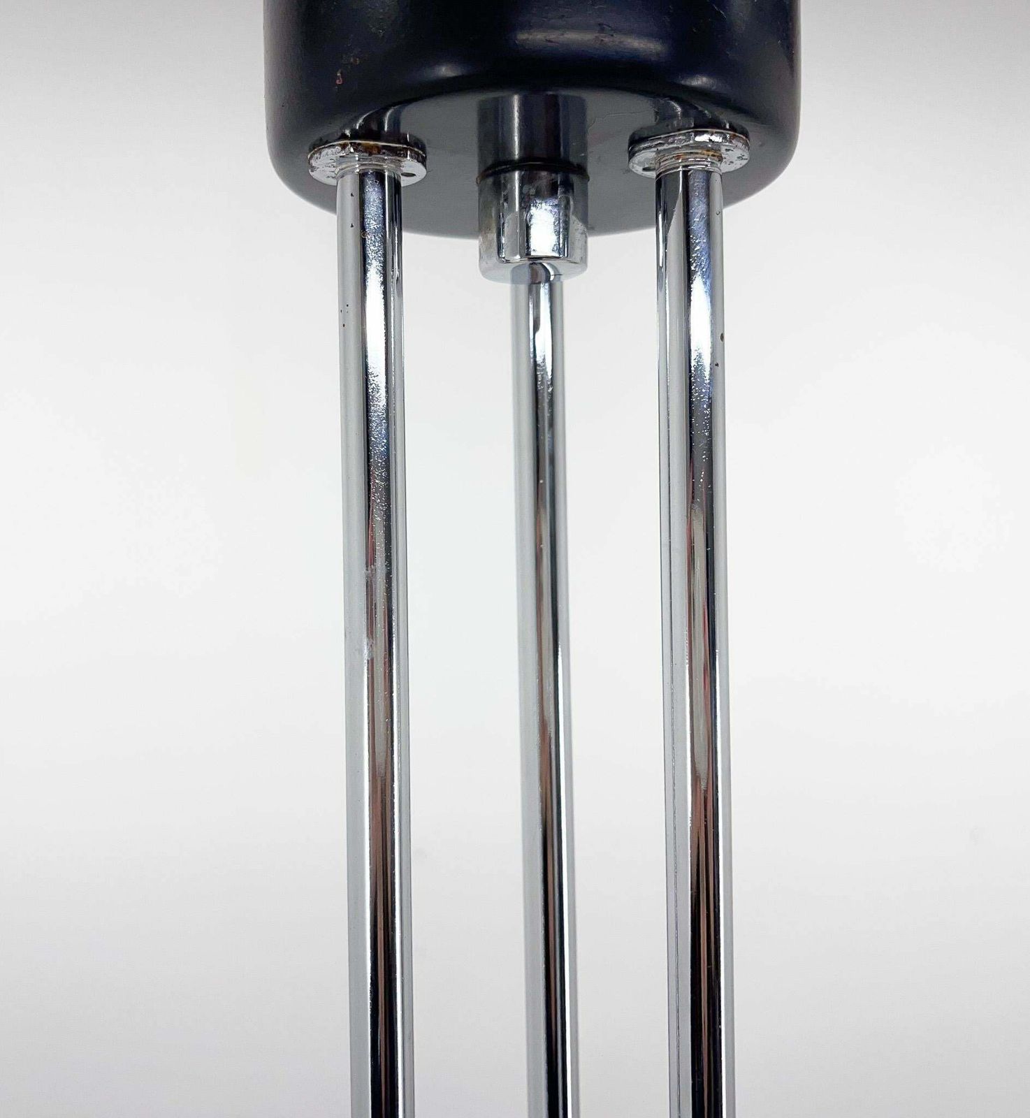 1970s Chrome, Glass & Metal Chandelier, Czechoslovakia photo buy