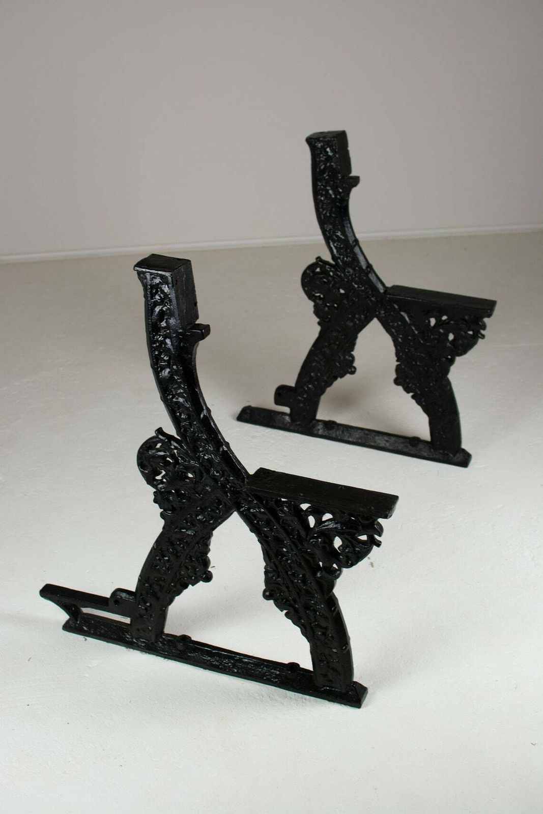 A.W.N. Pugin, A Pair Of Early Gothic Revival Cast Iron Garden Bench Ends. photo furniture