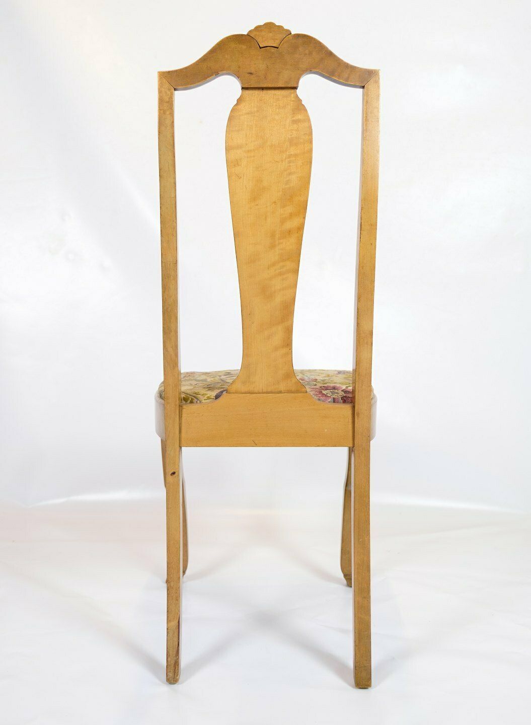 Dining Room Chairs In Birch Wood  With Light Floral Cover From 1920s photo buy