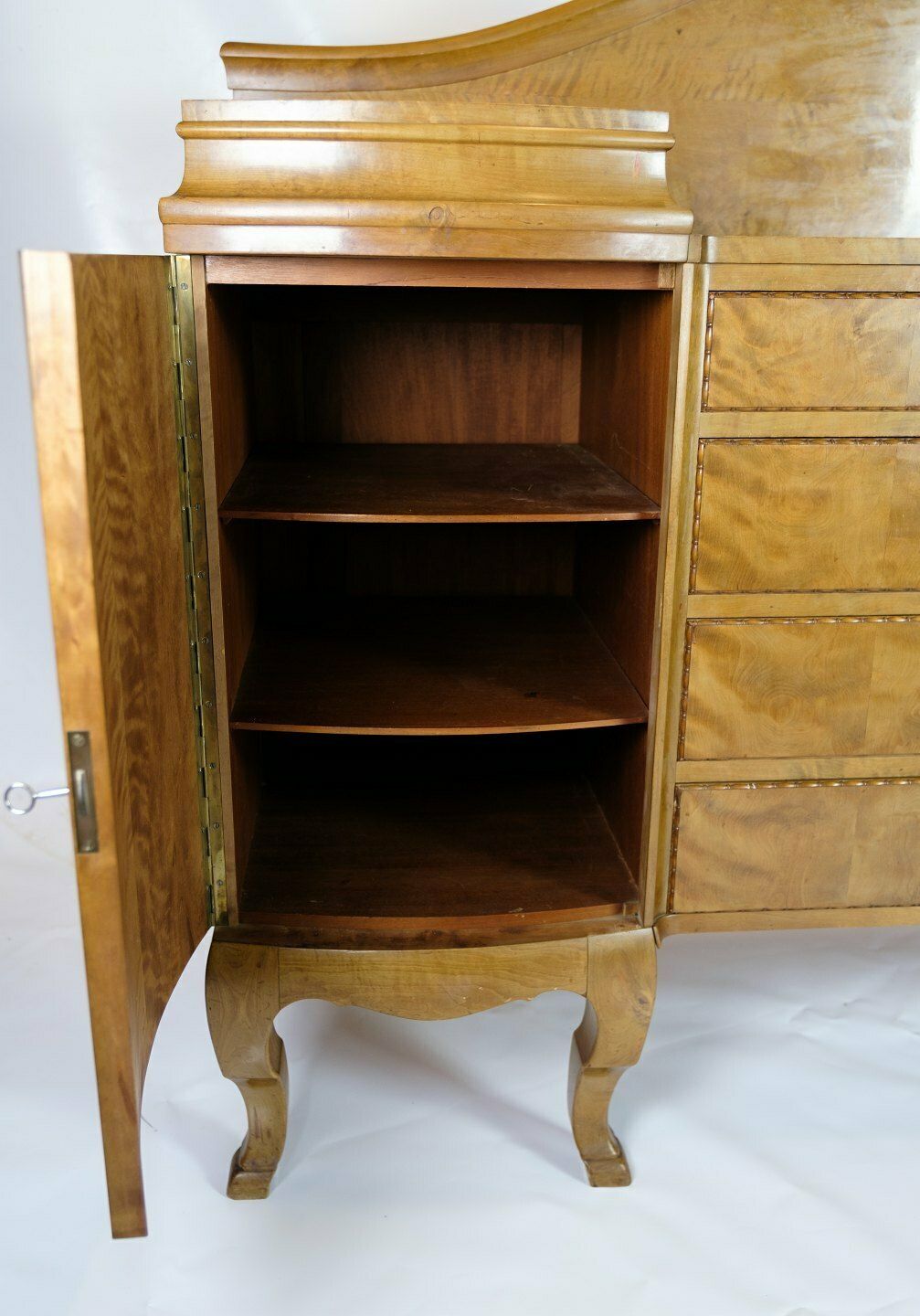 Sideboard In Birch With Original Key From 1920s photo 1405.0