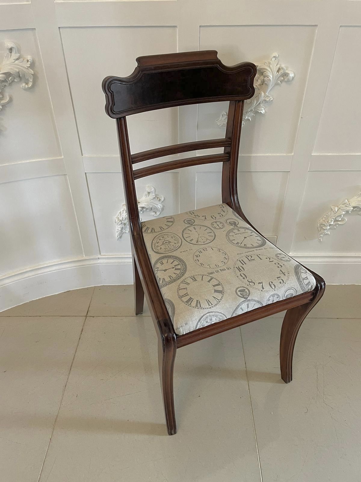 Furniture Quality Set Of Four Antique Mahogany Dining Chairs photo