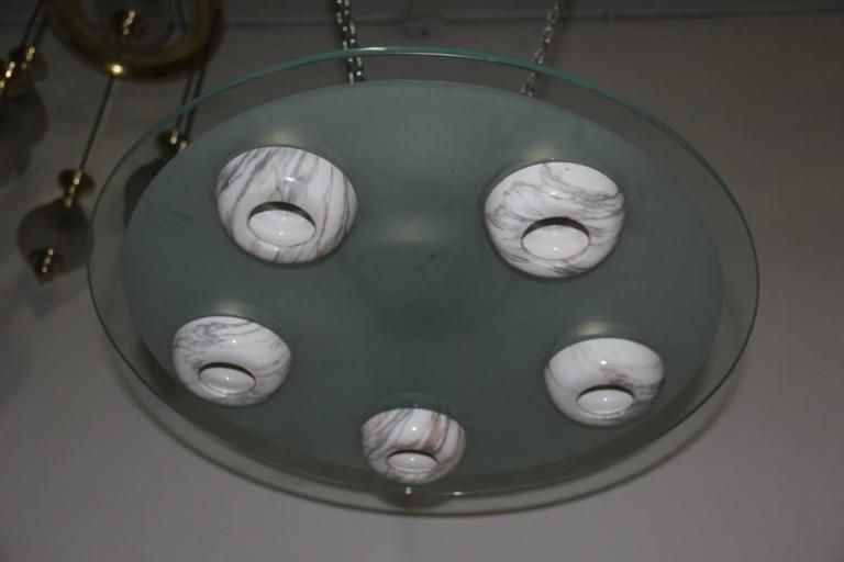 Minimalist Chandelier 1980s Flying Saucer photo for sale