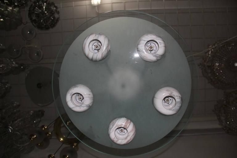 Minimalist Chandelier 1980s Flying Saucer photo vintage