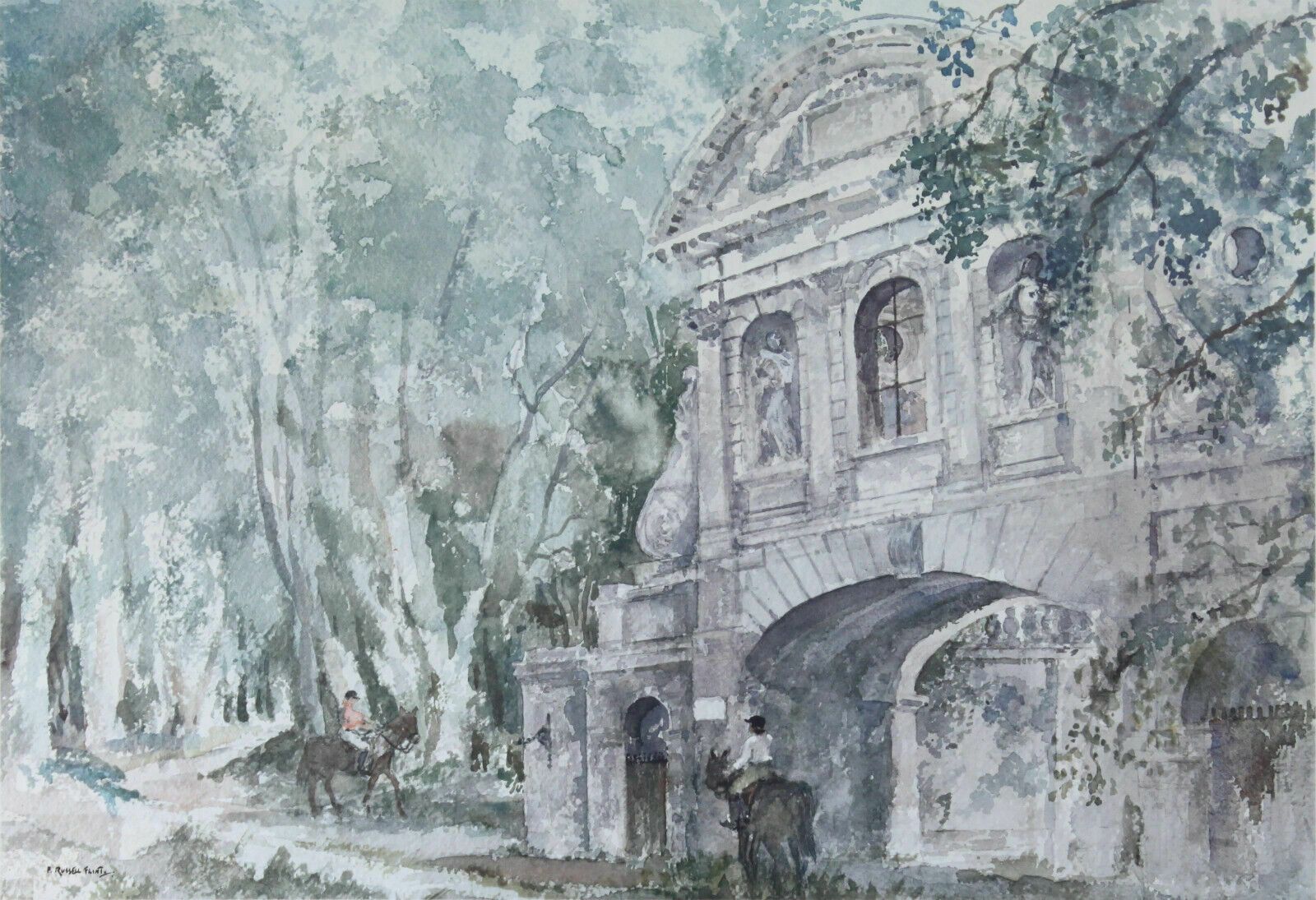 Print By Francis Russell Flint. Titled "The Temple Bar" photo furniture