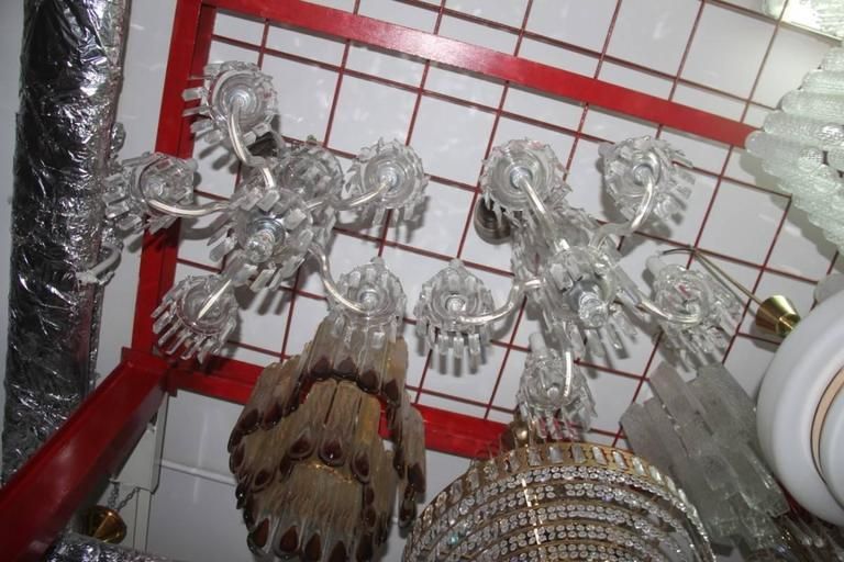 photo furniture Pair Crystal Chandeliers 1950 Bohemia Elegant And Chic