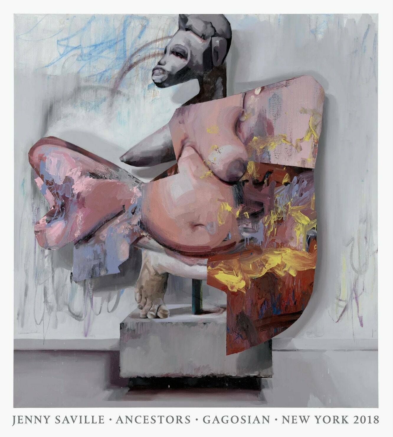 Original Jenny Saville Exhibition Poster   Ancestors   Stunning Authentic Museum Print