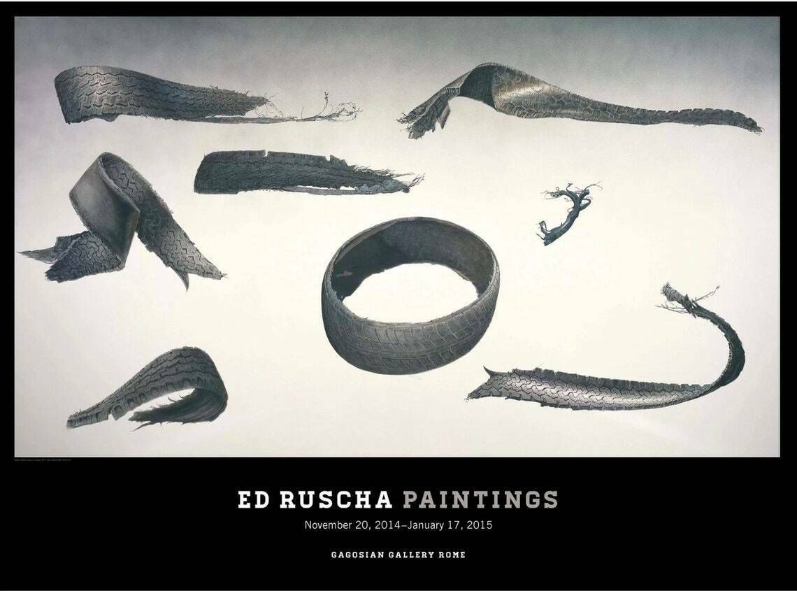 Ed Ruscha   Gators (Tyres)   Paintings   Original Exhibition Poster