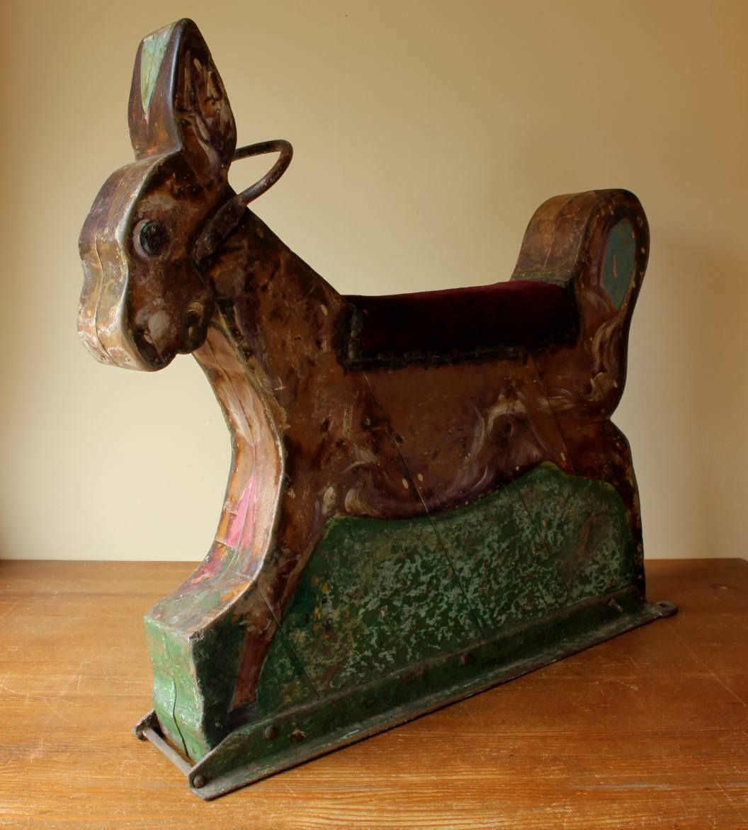 Fairground Carousel Ride. Cox Family Noah's Ark Showground Donkey. C1930. photo vinterior