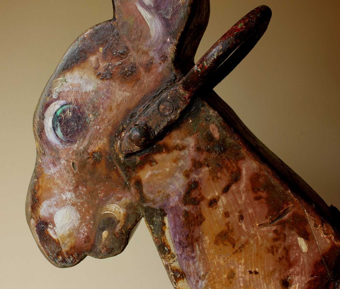 815.0 Fairground Carousel Ride. Cox Family Noah's Ark Showground Donkey. C1930. photo