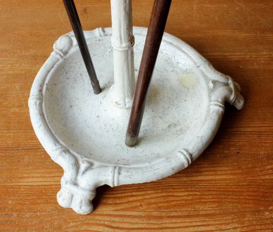 French Country House Cast Iron Faux Bamboo Umbrella Stick Stand. C1880. photo vinterior