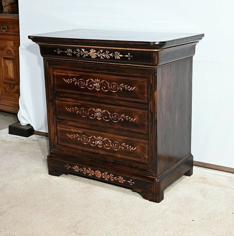 Small Commode Marquetry, Charles X Period – Early 19th Century photo 4867.5806455599995