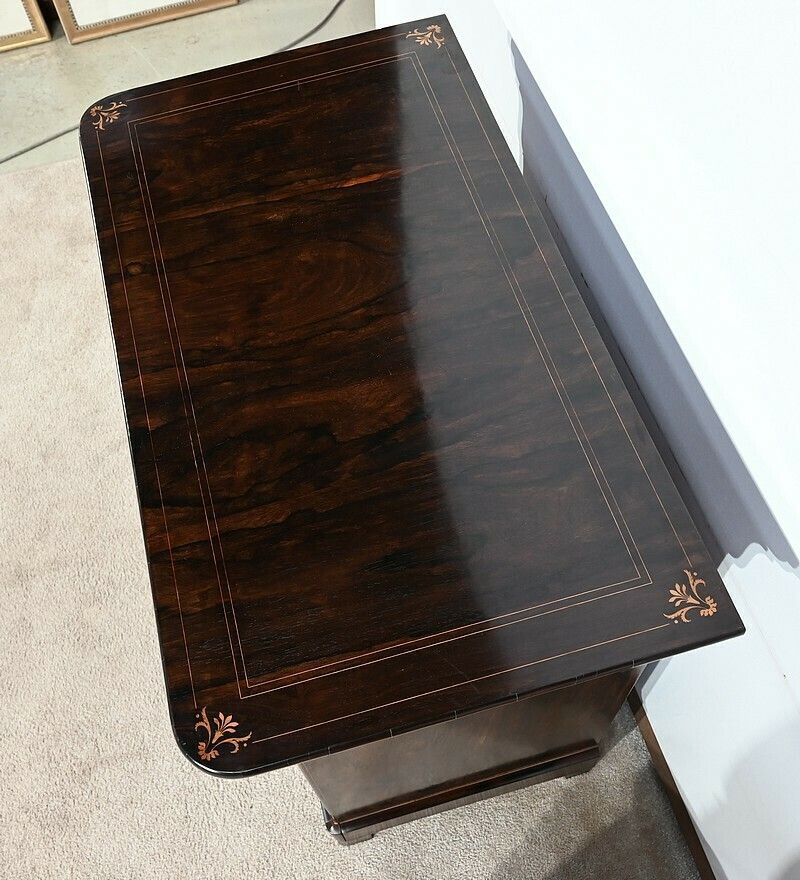 Small Commode Marquetry, Charles X Period – Early 19th Century photo vintage