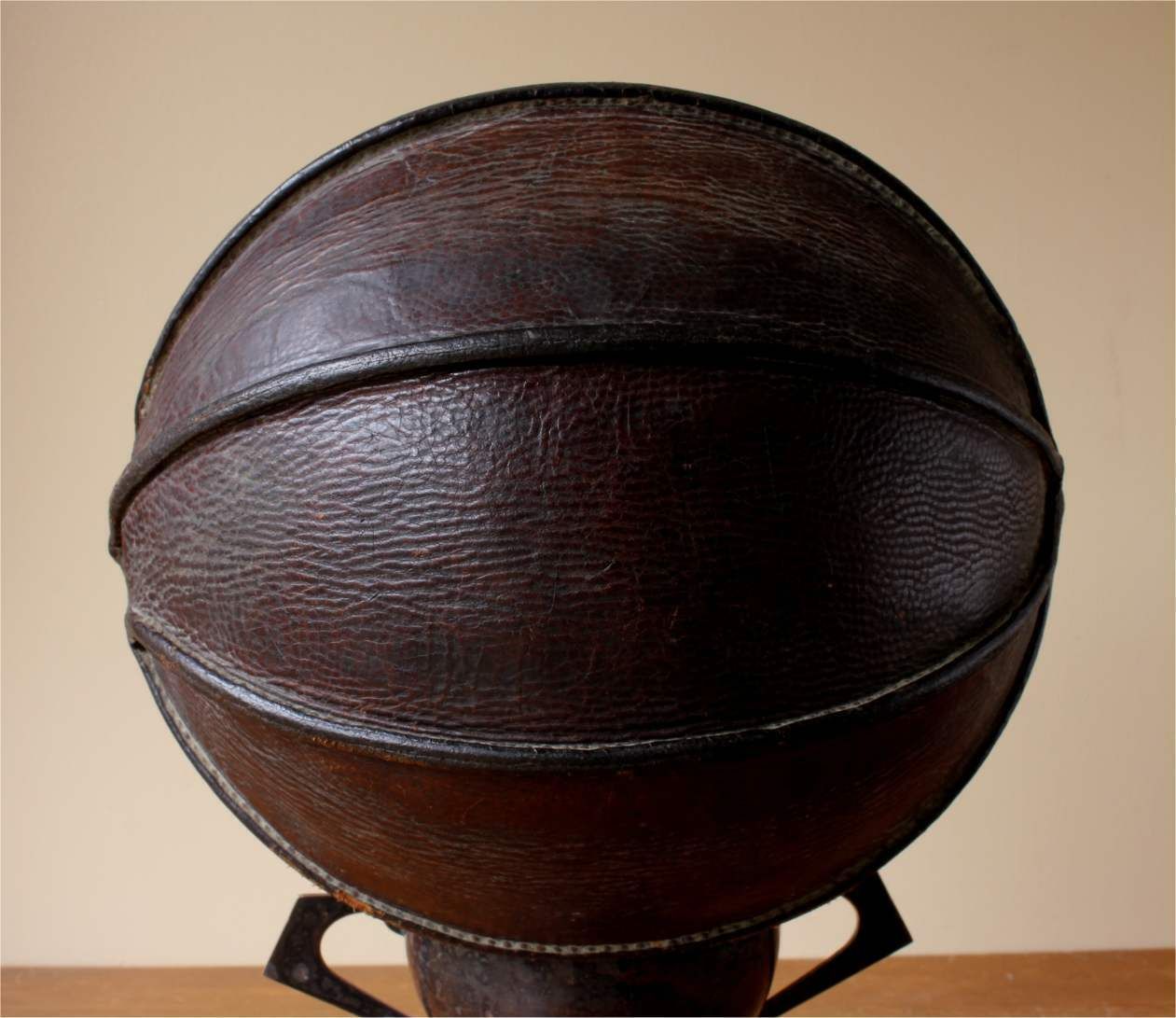 Antique 8 Panel Laced Leather Basketball. Spalding Outseam Ball. C1915. photo buy